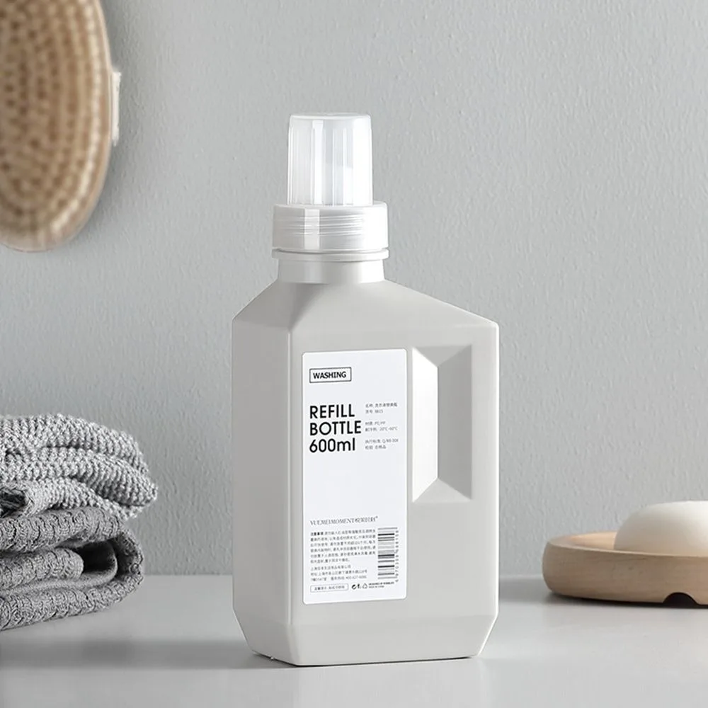 리필 가능한 욕실 대용량 세탁 세제 병, 가정용 세제 병, 400, 600, 1000ml
