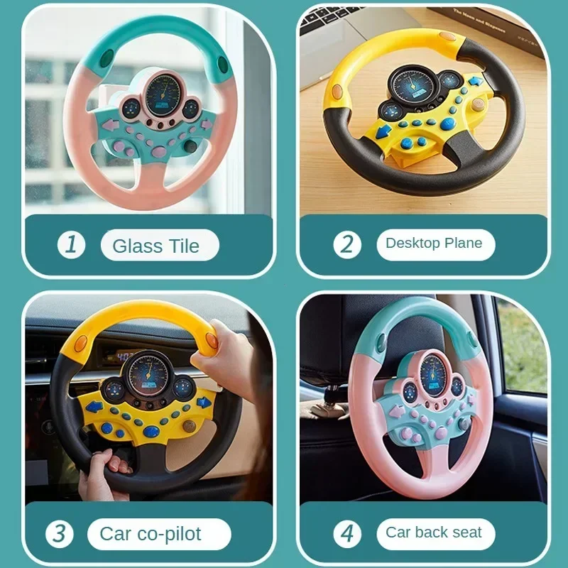 Kids Steering Wheel for Backseat Simulated Driving Steering Wheel