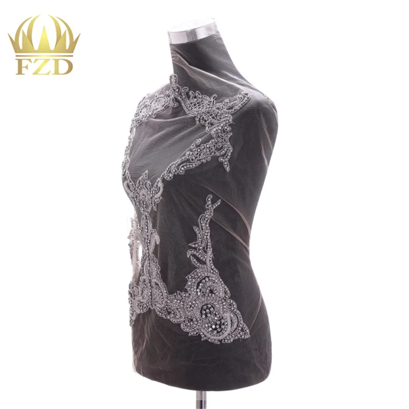 

FZD 1 шт. ручной работы блестки вырезанные бусины фото и фото аппликация с марлей для свадебных платьев нашивки для одежды