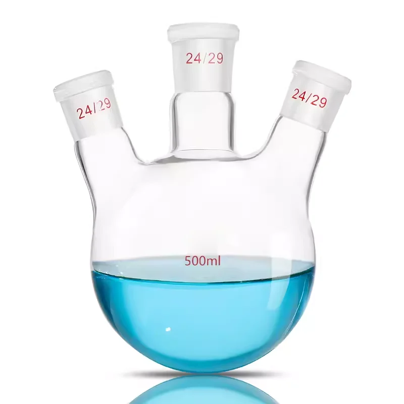 50/100/250/500/1000ml/2000ml inclined three-neck round bottom flask high temperature resistant distillation flask laboratory