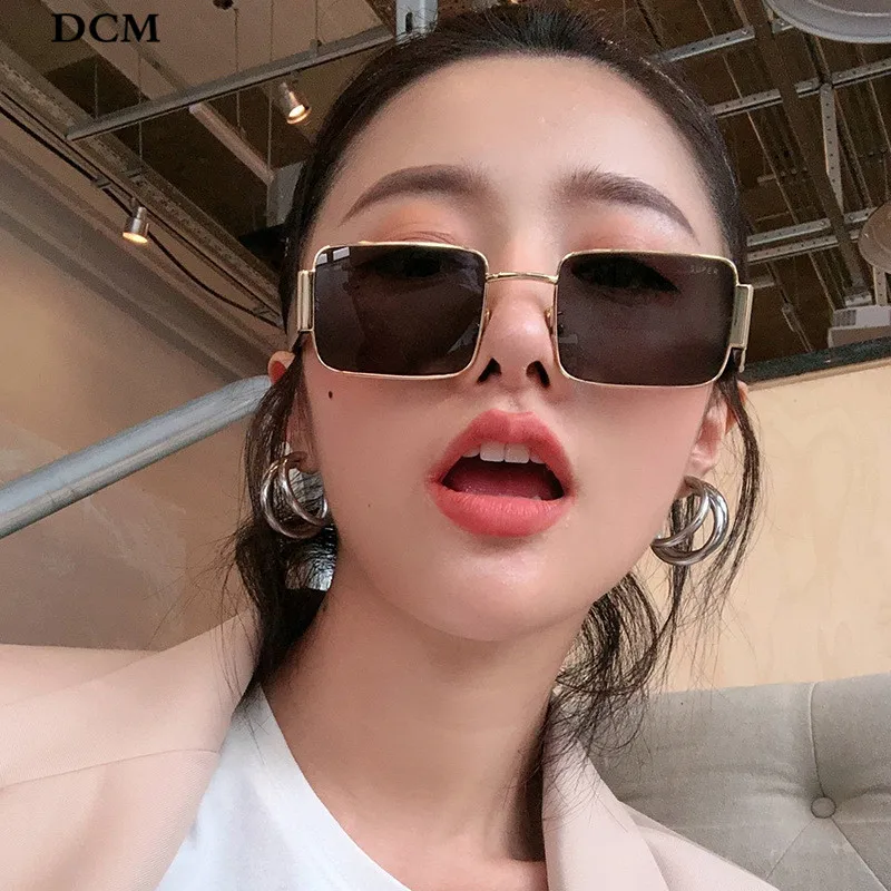

DCM Fashion Women Square Sunglasses For Men Vintage Designer Sun Glasses Red Shades UV400 Eyewear Wholesale