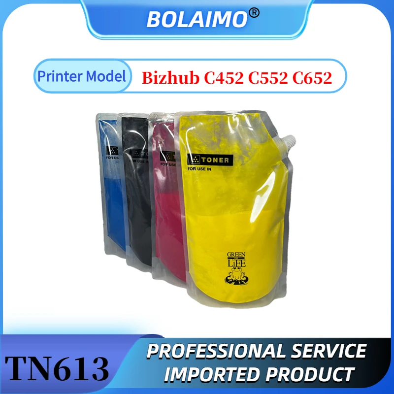 

1Kg/1Bag TN613 Toner Powder for Konica Minolta Bizhub Bizhub C452 C552 C652 Toner Refill Japan Compatible Copier