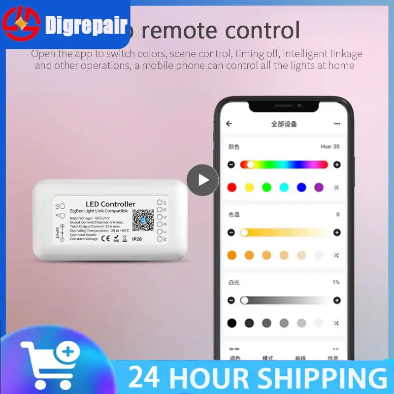 Mini Strip Light Controller 15A Controllo Vocale Che Cambia Colore Luminosità Durevole Regolabile Per Amazon Alexa Dc12 Dimmerabile Sicuro