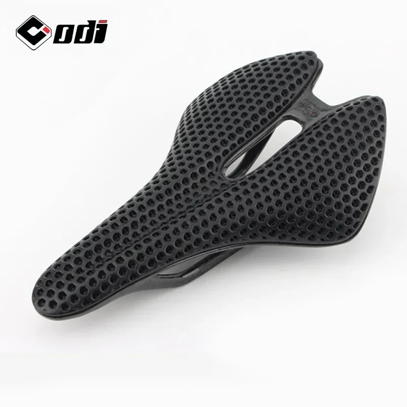 

ODI Carbon Fiber 3D Printing Bike Saddle 150mm Ultra-Light and Breathable Hollow Honeycomb Cushion Soft Seat for Road Bike/MTB