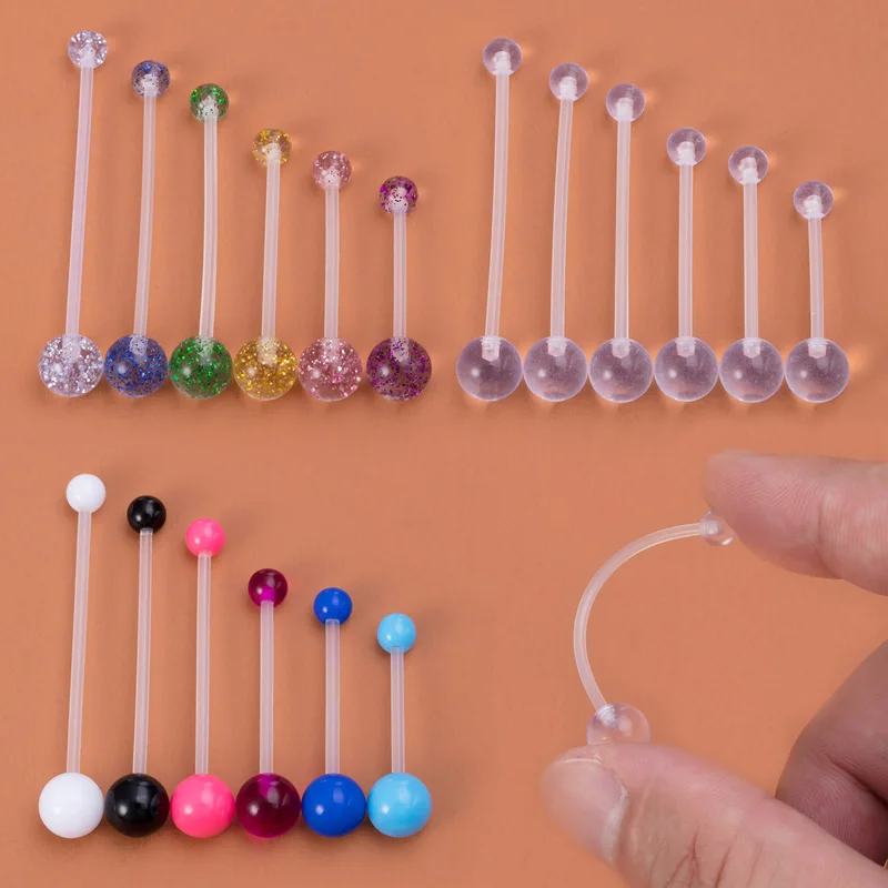 TuseRxln Schwangerschafts Bauchnabelpiercing 6 Stück - Flexibel & Hautfreundlich 12G