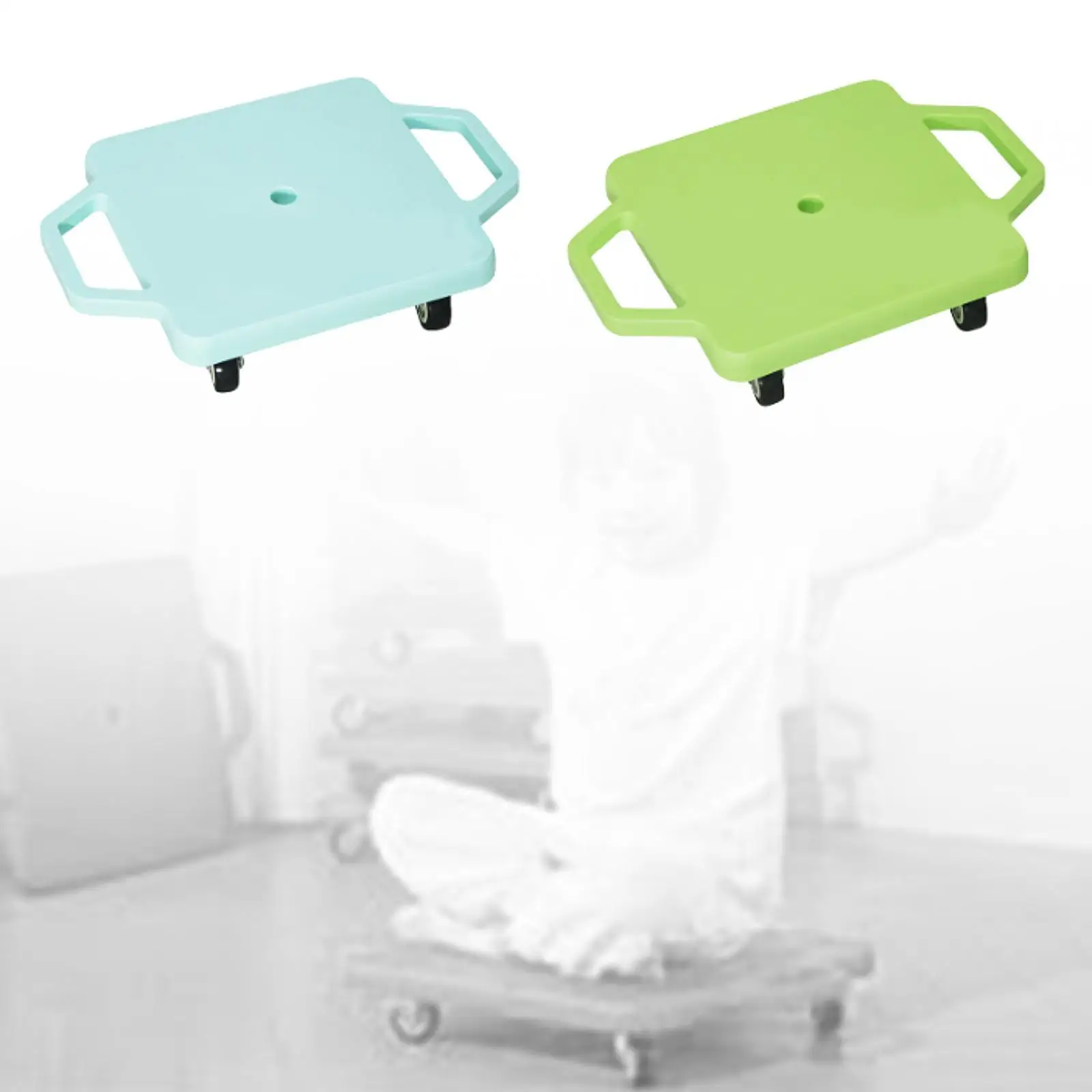 Indoor Scooter Board with Handles Square Four Wheel Scooter Sit Down