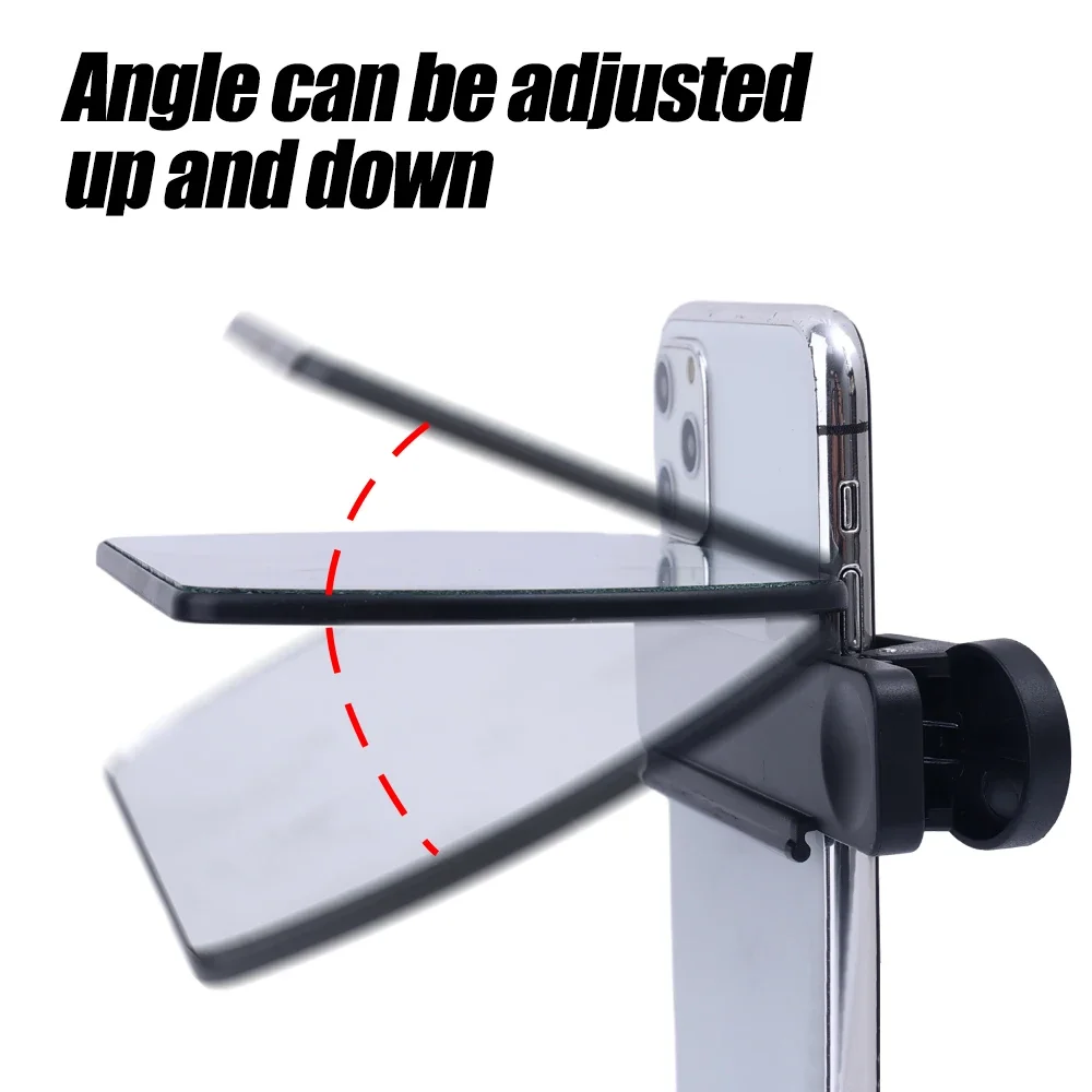 Clip Miroir Pour Appareil Photo De Smartphone – Crée Des Effets De Réflexion Symétriques – Angle Ajustable à 360° – Compatible Avec La Plupart Des Téléphones Et Coques