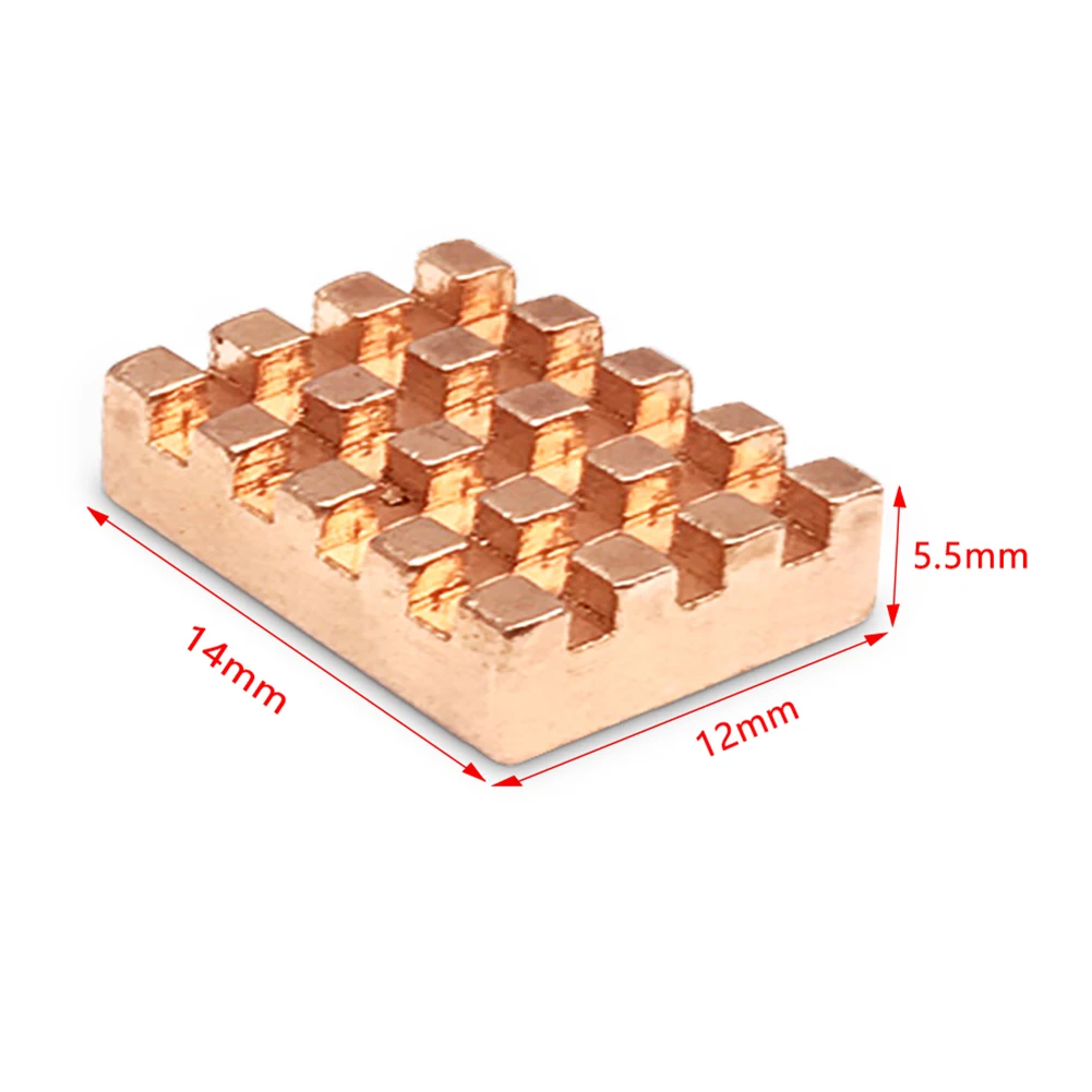 8Pcs/Set Adhesive Memory Heat Sink Pure Copper Heat Sink Adhesive Back Computer Cooler Memory IC Chip Cooling