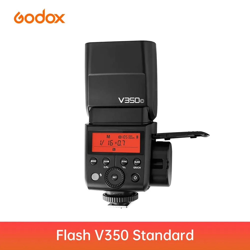 Godox V350 TTL 스피드라이트 플래시 2.4G HSS 리튬 이온 배터리 카메라 플래시 GN36 (캐논, 니콘, , 후지필름, 올림푸스, 파나소닉용)