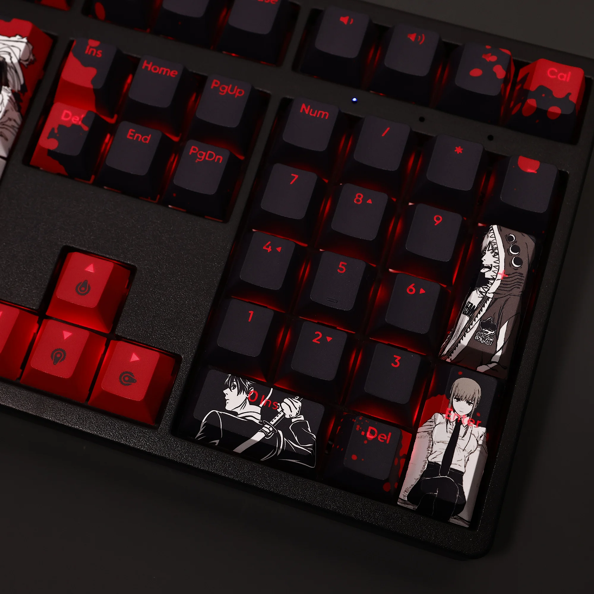 Chainsaw Man Power Tema Pbt Keycaps Jogos de Anime Beauty Girl Key Caps Altura Cereja Teclados Mecânicos Faça Você Mesmo 108 Teclas por Conjunto - Imagem 6