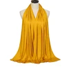 Écharpe Hijab en Jersey de coton Modal de qualité supérieure, châle musulman Long, Turban doux uni, bandeau pour femmes, bandeau africain 170x60cm