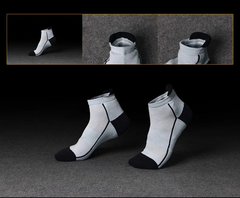 5 Paar/Set Herrensocken aus Baumwolle für Sport, Basketball, Laufen, Hochwertige Komfortable Atmungsaktive Neue Männer-Socken – Detail 7