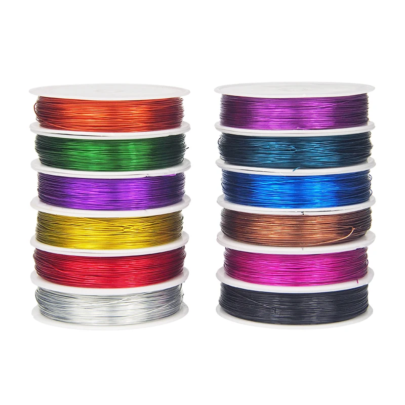 0.3/0.4/0.5mm colorful Iron wire Enameled wire Spool Craft Soft Wire DIY Jewelry Crafts Accessories Beaded line modeling Design
