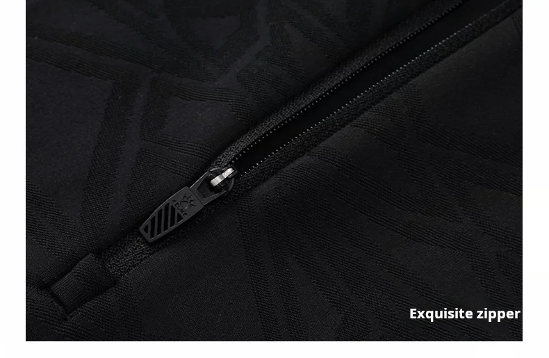 Kelme Herren-Trainingsjacke, winddicht, mit Kapuze, Herbst/Winter, Laufjacke mit halbem Reißverschluss, Sport-Langarm-Pullover – Detail 7