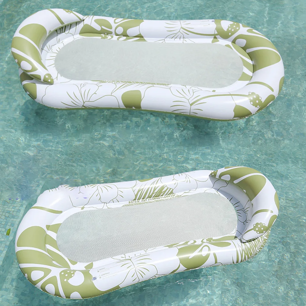 

Inflatable Adult PVC Folding Mesh Lounger Inflatable Floating Row Pool Accessories For Lounging By The Pool Beach Lake