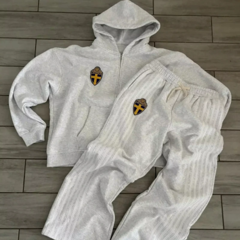 Y2K Totem Graphic Tie-Strap Blade Cut Sweatpants