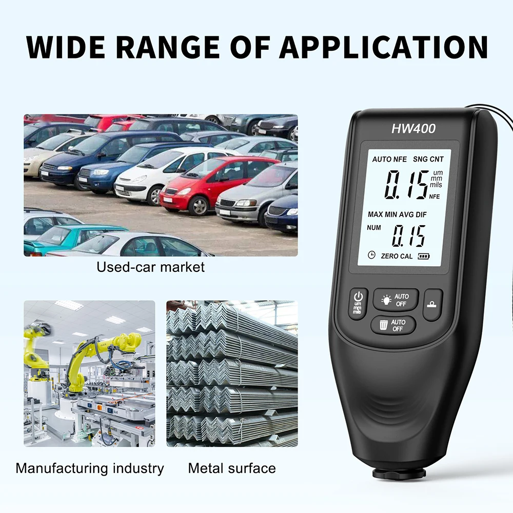 Car Coating Thickness Gauge 0-2000UM For FE/NFE