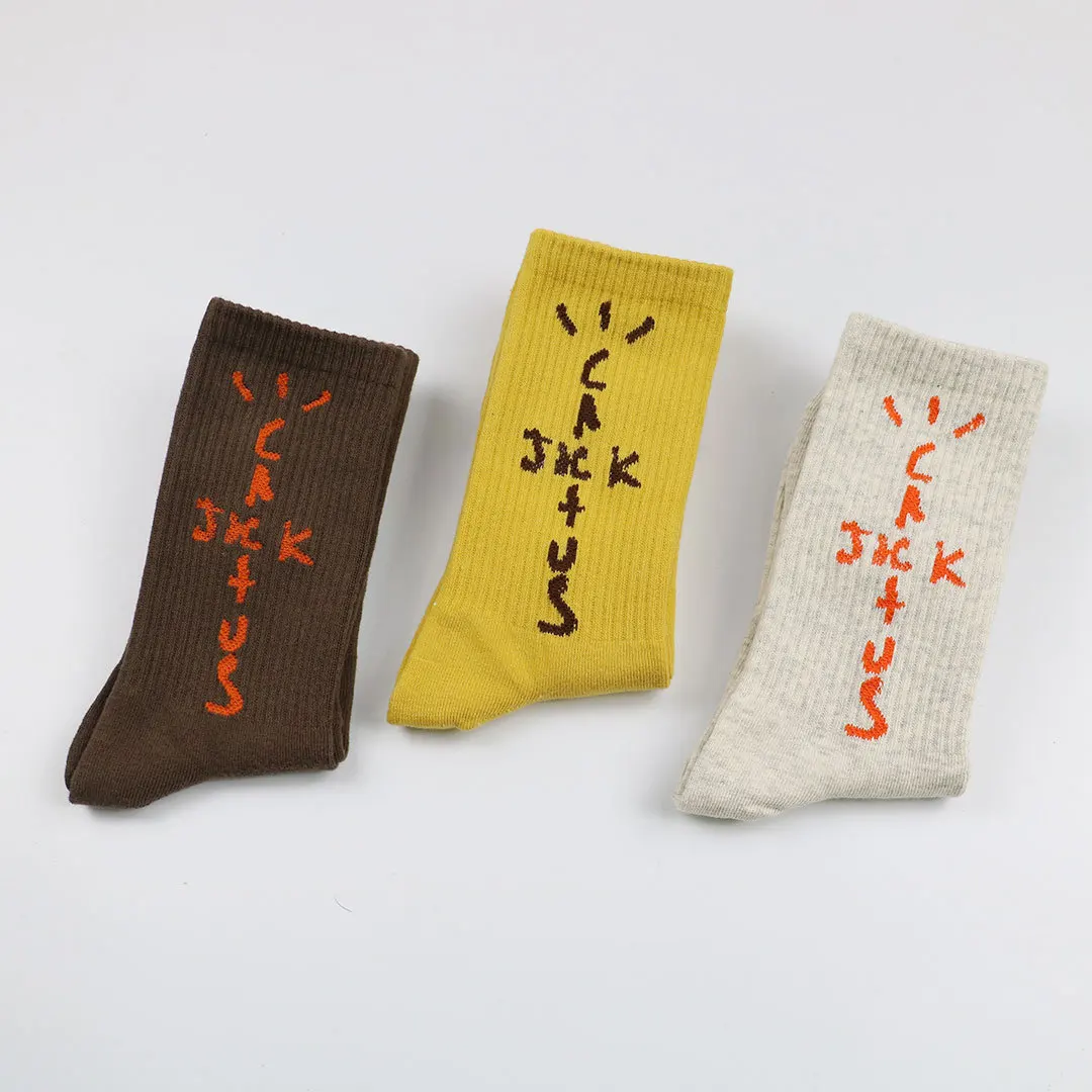 

New cotton tide socks earth color desert color sports medium tube socks factory wholesale socks