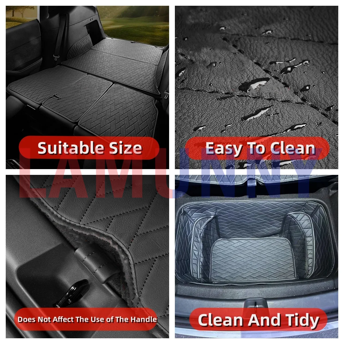 Tapis de Coffre en Cuir Entièrement Entouré, Imperméable, Antidérapant,  Doublure Tous Temps, Personnalisé, Adapté à l'Intérieur de la Voiture, pour  les Modèles Y, X, S, 3 - AliExpress