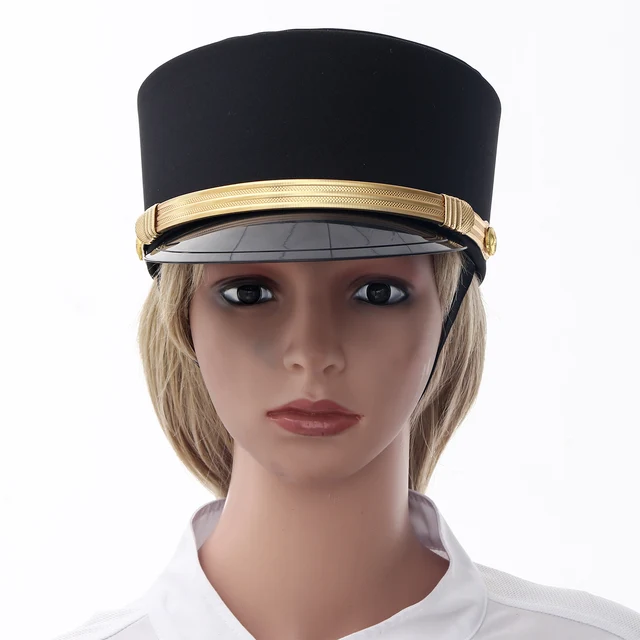 Deluxe Toys Soldier Hat Military Caps Cotton Flat Hotel Waiter Doorman Top Hats Captain Cap Trucker Anime Cosplay Party Hats 2