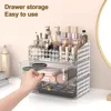 Transparent Diamond Makeup Organizer Case Luxury Drawer Cosmetic Storage Box Acrylic Lipstick Container Vanity Dresser Organizer 6