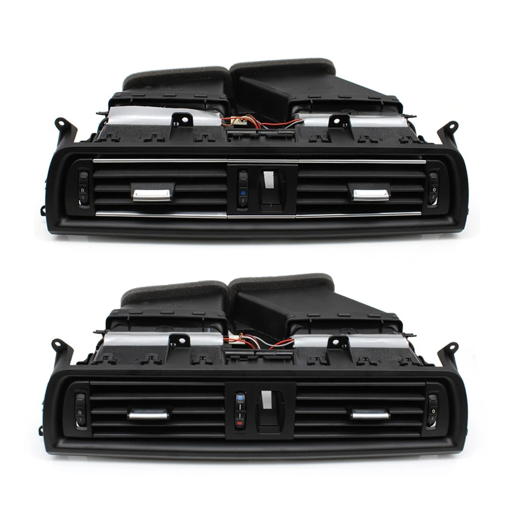 Plated Black Dashboard Central Air Conditioner Vent Grille Complete Assembly for 5 Series F10 F11 F18 64229209136