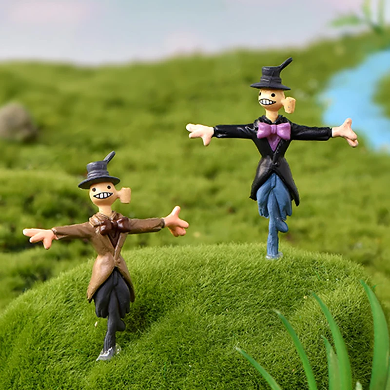 

Мультяшный пугал, миниатюрное ландшафтное украшение «сделай сам», аксессуары для садоводства и ландшафта, Аниме фигурки, игрушки, коллекционные модели, игрушки