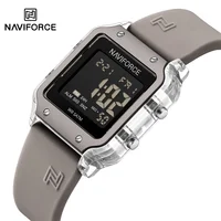 NAVIFORCE Multifunctiona Digital Watch Women's Fashion Watches  Time Date Week Display Silicone Strap Waterproof Women Watches