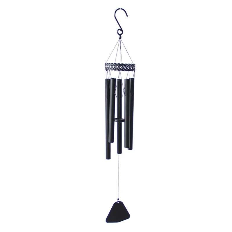 

36" Sympathy Wind Chimes for Outside with 5 Tubes Tuned Relaxing Black