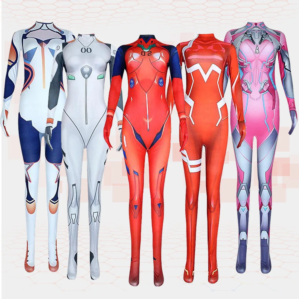 

Tight Fitting Jumpsuit DVA Cosplay Zero two02 Bodysuit Watch Game Anime Role-play Halloween Carnival Party Warrior Cos Costume