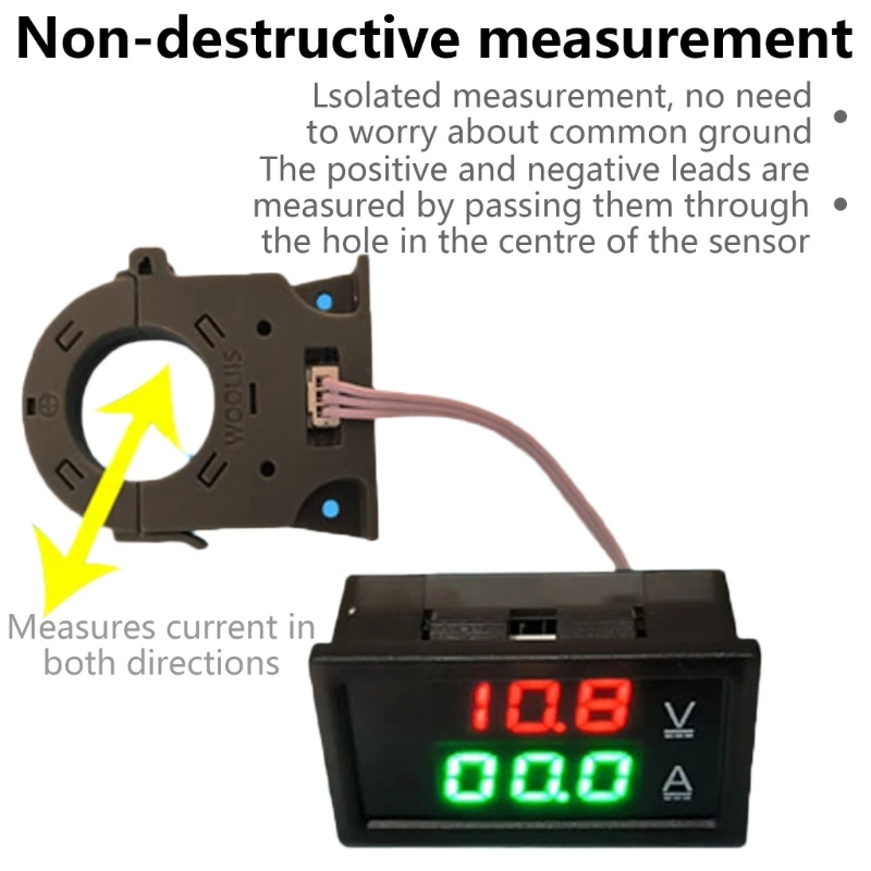 

Digital Current Monitor Voltmeter Ammeter Double Display Gauges Meter Dropship