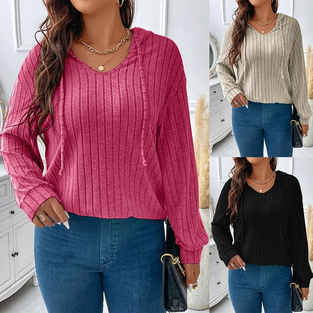 Women Long Sleeve V Neck Casual T Shirts