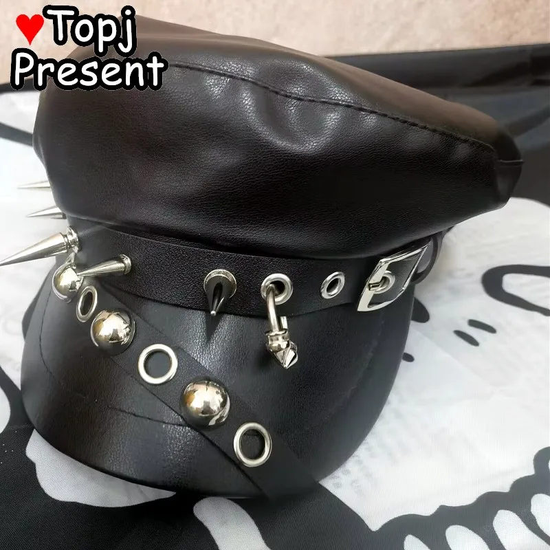 Chapéu Boina Cool Punk Lolita Cute Girls Heart Fivela Jk Hat | Parcelamento Sem Juros