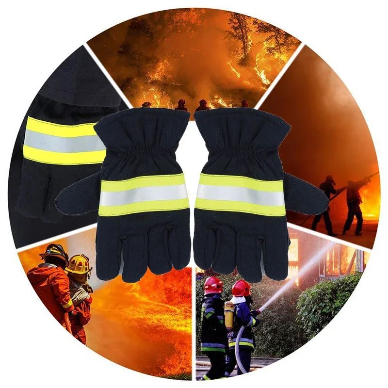 

For Welding Flame-retardant Firefighting Gloves Waterproof Non-slip For Cold Weather Anti-fire Gloves Professional
