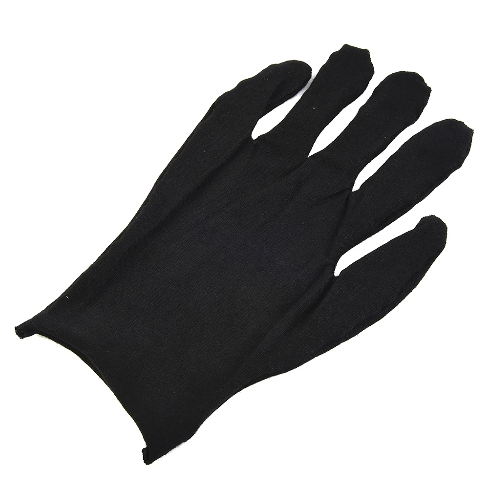 Black Cotton Gloves Soft Large Sensitive Cleaning Dry Moisturizing Hand Protection Household Protective Gloves Kitchen 12 Pairs protective gloves cleaning gloves cotton gloves