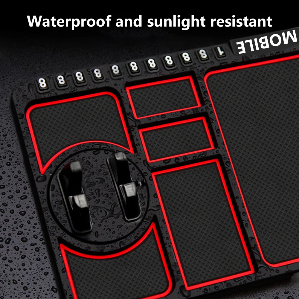 Silicone Car Anti-Slip Mat Auto Phone Holder Sticky Anti Slide Dash Phone Mount Parking Number Card Car Pad Mat car non slip mat dash phone holder