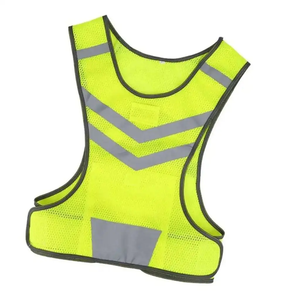 with Storage Bag Reflective Vest Night Warning Waterproof Reflective Safety Jacket Lightweight Adjustable