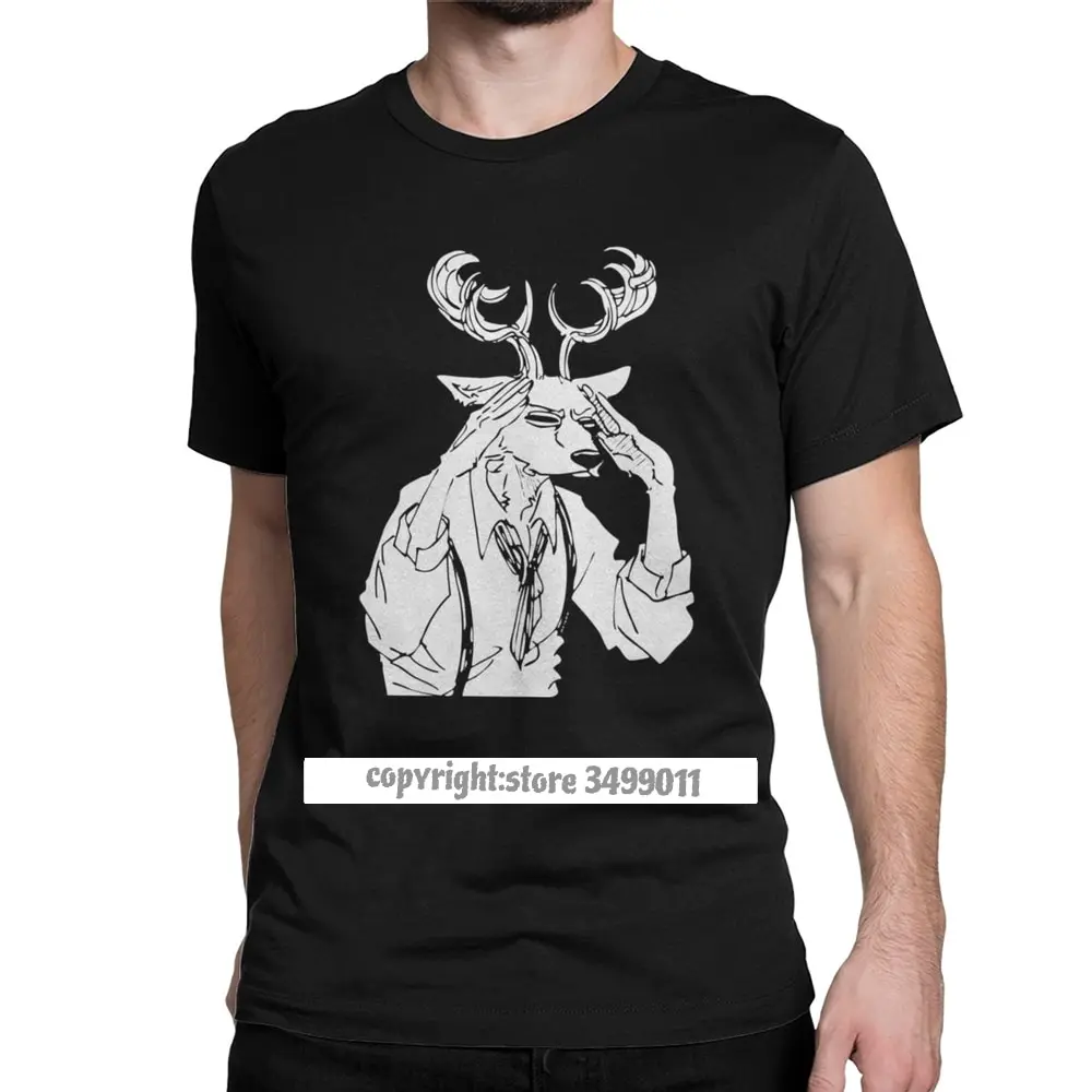 Maglietta Da Uomo Maglietta Beastars Louis Fantastica Maglietta In Cotone Premium Camisas Wolf Animali Manga Magliette Happy New Year Top Shirt