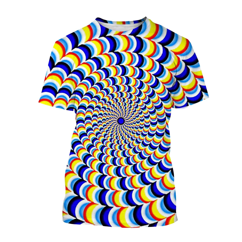T-Shirt Unisex Uomo/Donna Vertigo E Vertigo Colorato T-Shirt Unisex New Fashion Vertigo Hypical Lovers Stampata In 3D Personalizzata