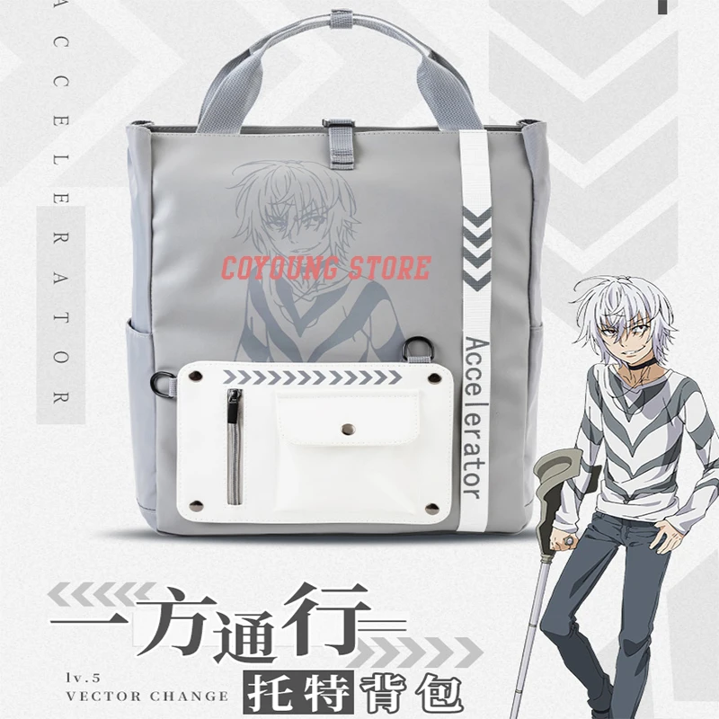 

Official Anime A Certain Magical Index Cosplay Accelerator Tote Twill Nylon Messenger Bag Multifunctional High Capacity Backpack