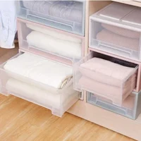 Stackable Drawer Storage Box Plastic Clear Drawer Quilt Storage Container Large Capacityt Clothes Cabinet Wardrobe Organizer 6
