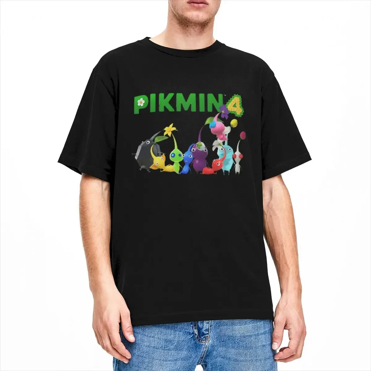 Pikmin 4 Magliette Accessori Uomo Donna Puro Cotone Casual Girocollo Kawaii Pikmin Tee Shirt Manica Corta Top Classico
