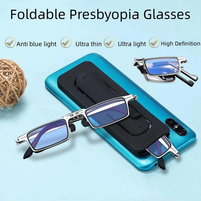Vecchi occhiali da lettura pieghevoli in metallo portatili Unisex