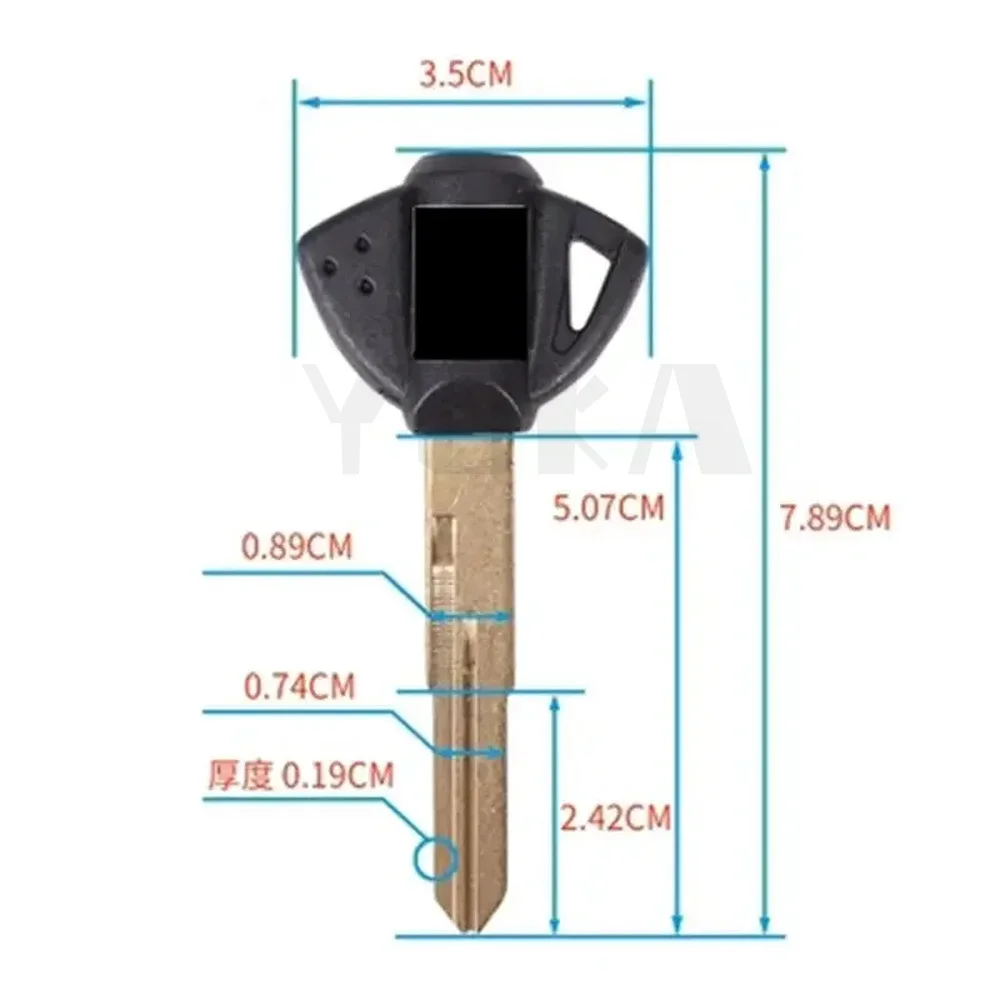 Motorcycle Blank Key Embryo Uncut Blade For SUZUKI Burgman Bandit 650 1200 Katana GSX 600F 650F GSR 400 600 750 GSR600 GSR750