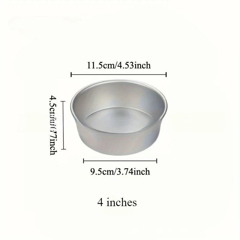 Aluminium ronde cakevorm met vlakke bodem - 10 cm