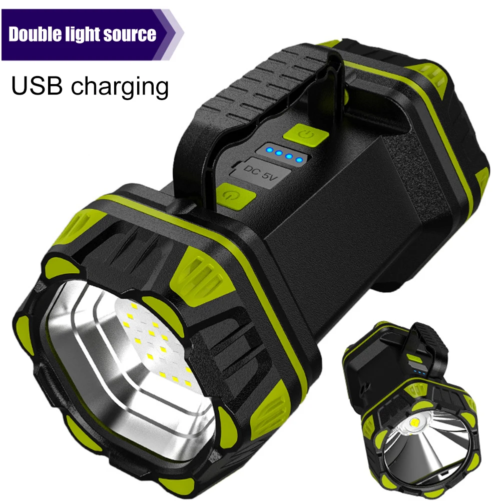 USB 야외 탐조등 LED 캠핑 램프, 방수 야외 휴대용 랜턴