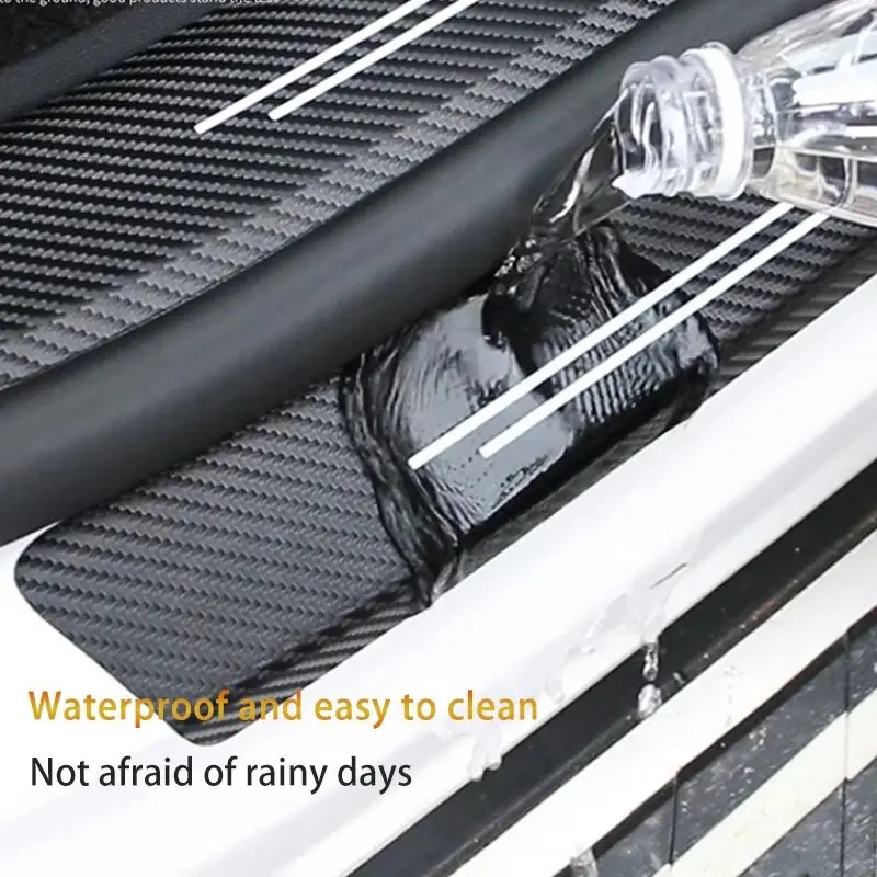 5PCS Für Sport Auto Tür Sill Streifen Carbon Faser Schutzhülle Universal Anti-scratch und Anti-kollision tür Dekorative Stri – Detail 4