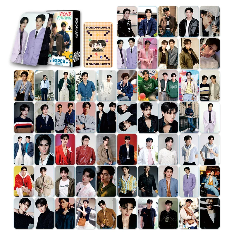 アイドルグッズ BrightWin POST CARD&amp;LOMO&amp;CARD&amp;BOOK MARK 96 Pcs/Set Thailand Star PondPhuwin Laser Lomo Card
