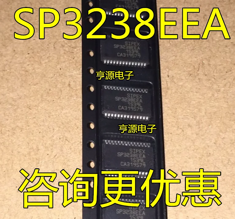 

10 шт. новый оригинальный SP3238 sp3238eee SP3238ECA SSOP28 + 3,0 V + 5,5 V RS-232