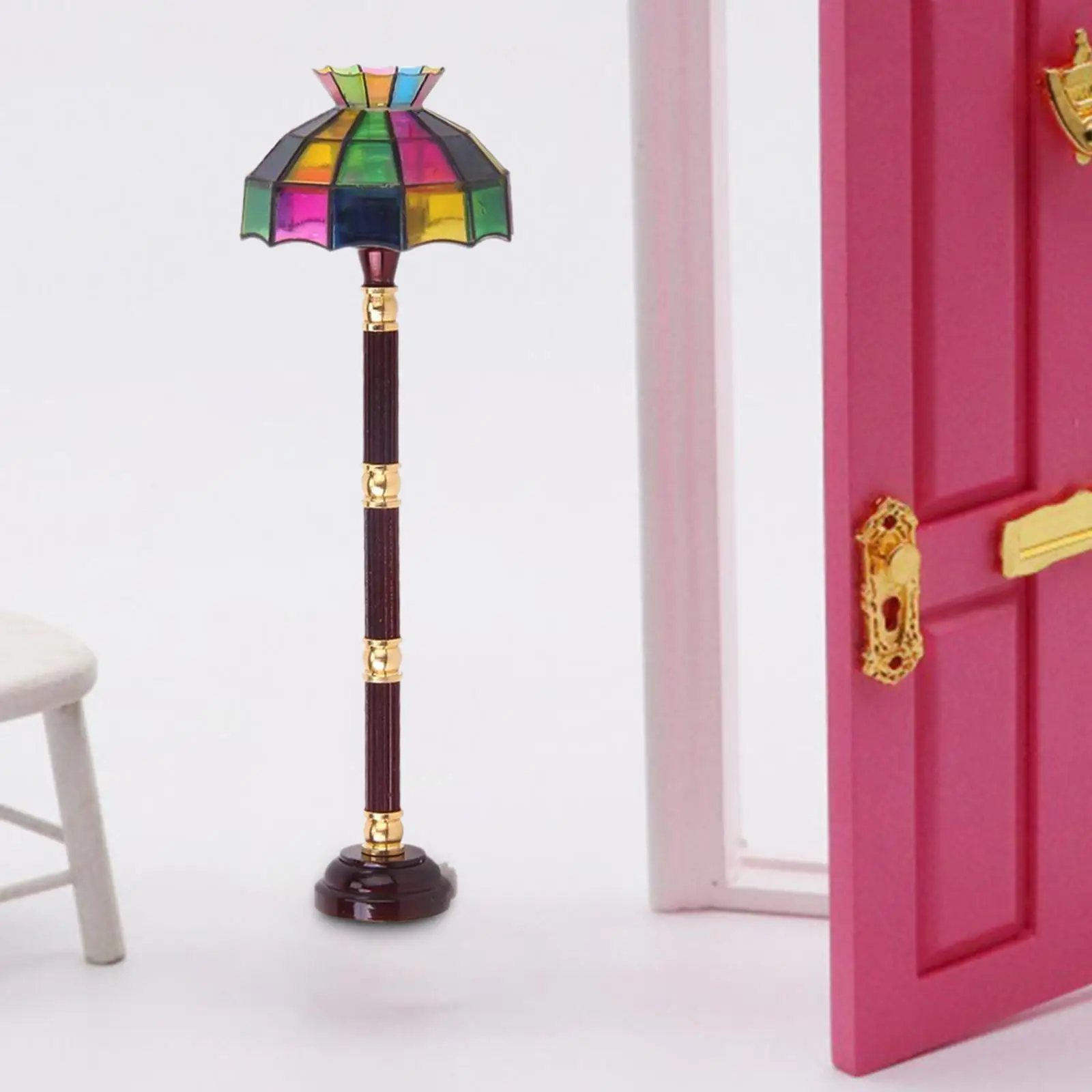 

1:12 Miniature Dollhouse Floor Lamp, Miniature Floor Light DIY Scene Model